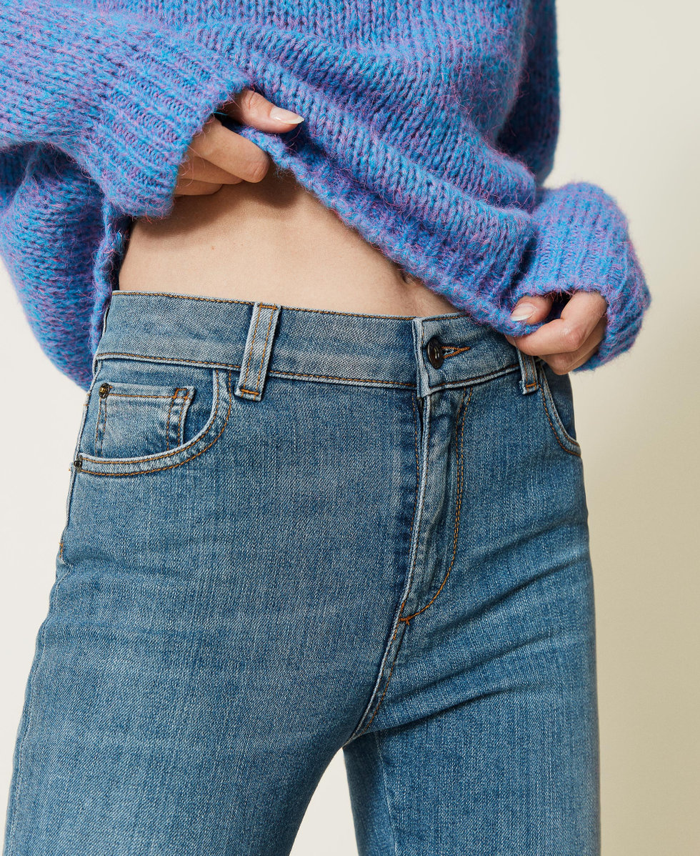 'Malachite&rsquo; flared jeans "Mid Denim" Blue Woman 212AP2212-04