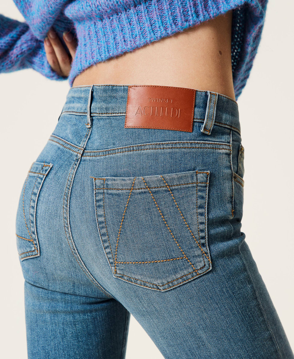 'Malachite&rsquo; flared jeans "Mid Denim" Blue Woman 212AP2212-05