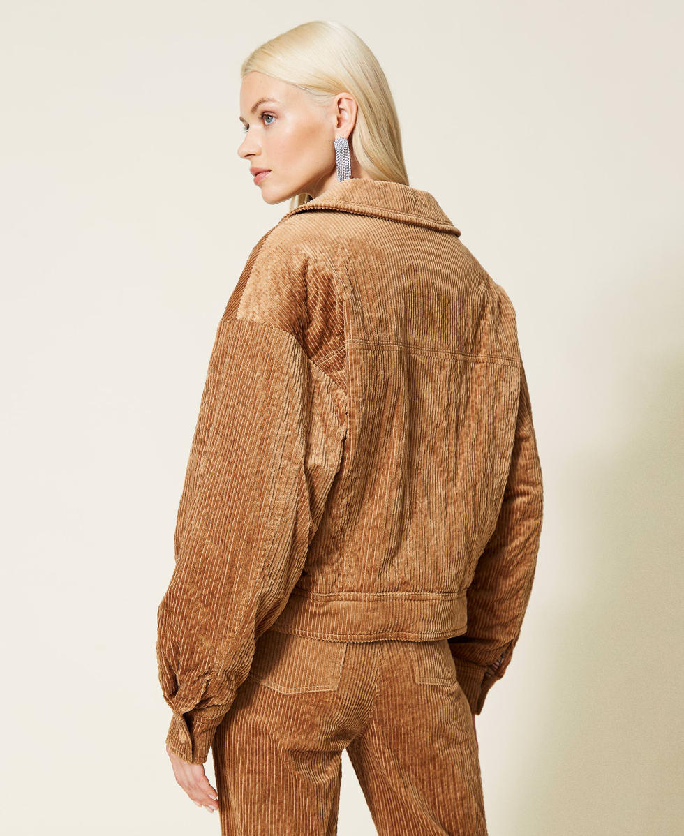 Cazadora biker marron mujer hot sale
