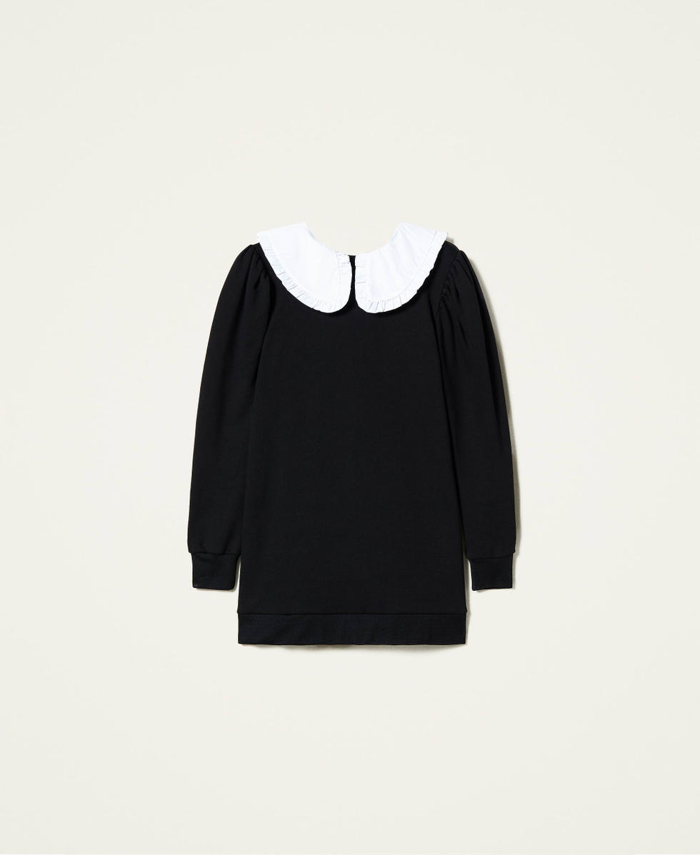 Maglia nera con colletto bianco on sale