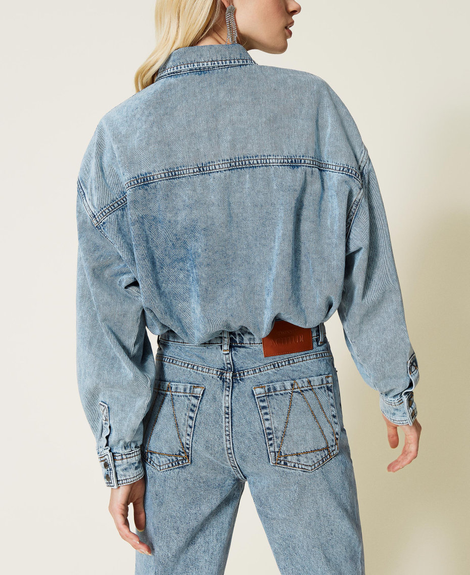 Jeanshemd Mittleres "Denimblau" Frau 212AP2391-05