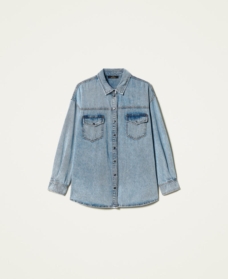 Jeanshemd Mittleres "Denimblau" Frau 212AP2391-0S