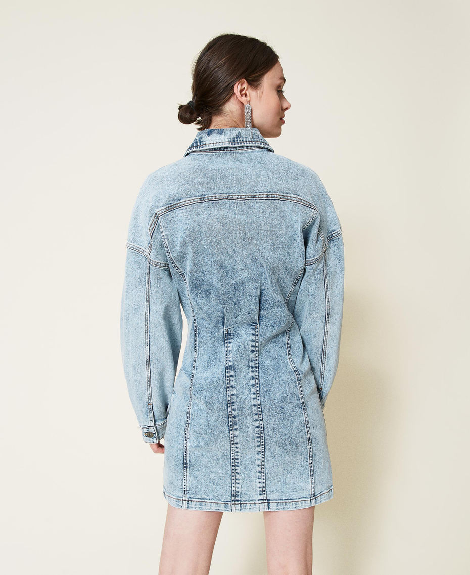 Denim shirt dress "Mid Denim" Blue Woman 212AP239A-04