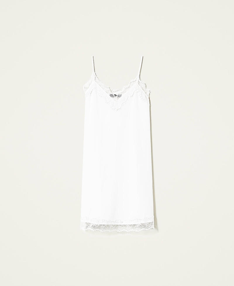 Платье-комбинация с кружевом Белый "Морская соль" женщина 212AP243A-0S