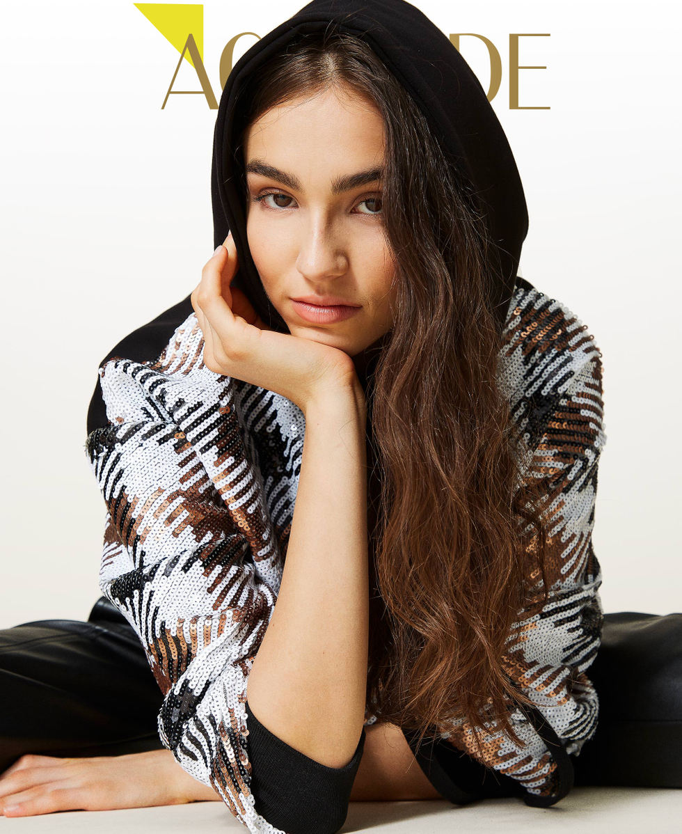 Sequin hoodie women's hot sale