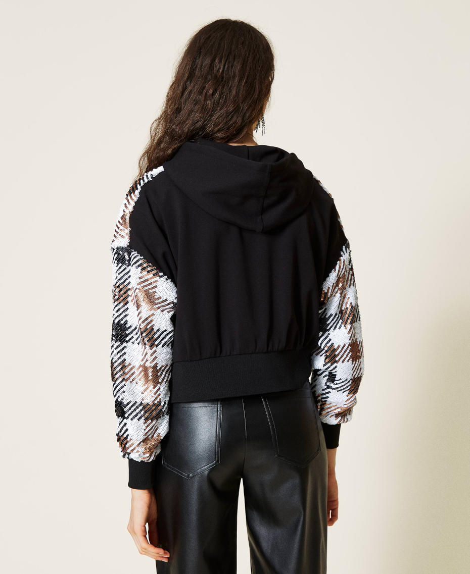 Felpa check in full paillettes Check Full Paillettes Donna 212AP2510-05