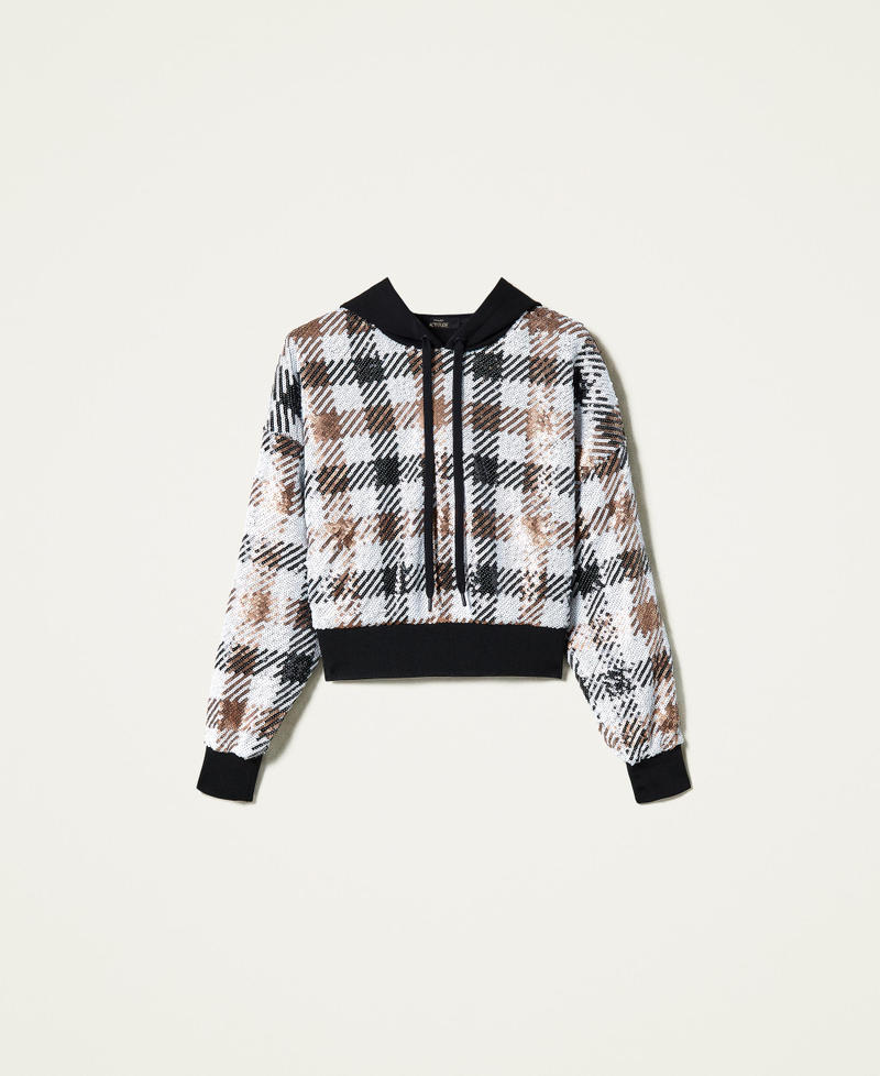 Felpa check in full paillettes Check Full Paillettes Donna 212AP2510-0S