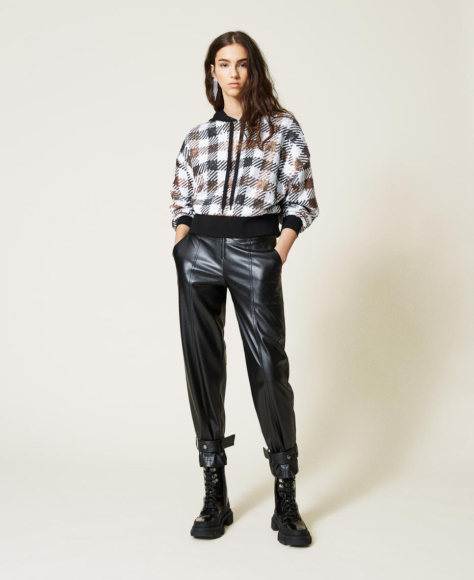 Felpa check in full paillettes Check Full Paillettes Donna 212AP2510-0T