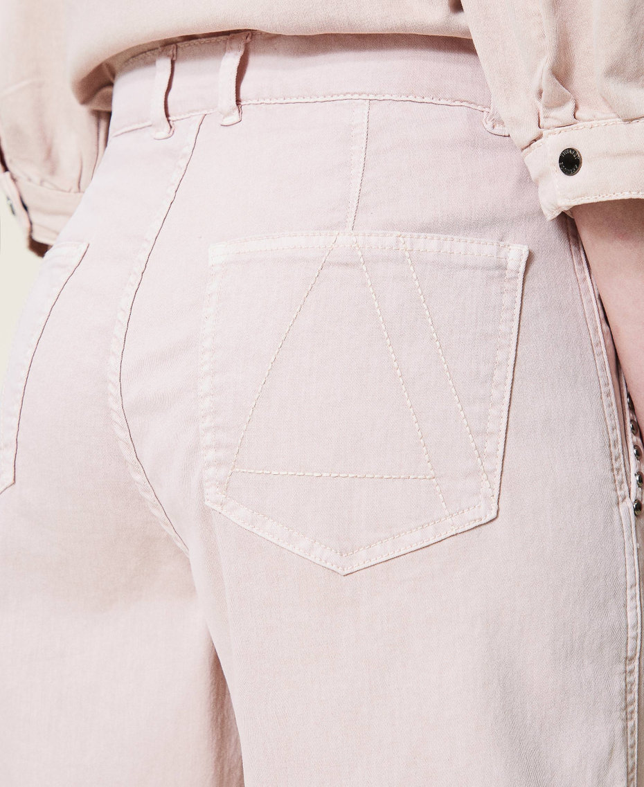 ‘Platinum’ trousers with studs Rosé Woman 212AP2530-04