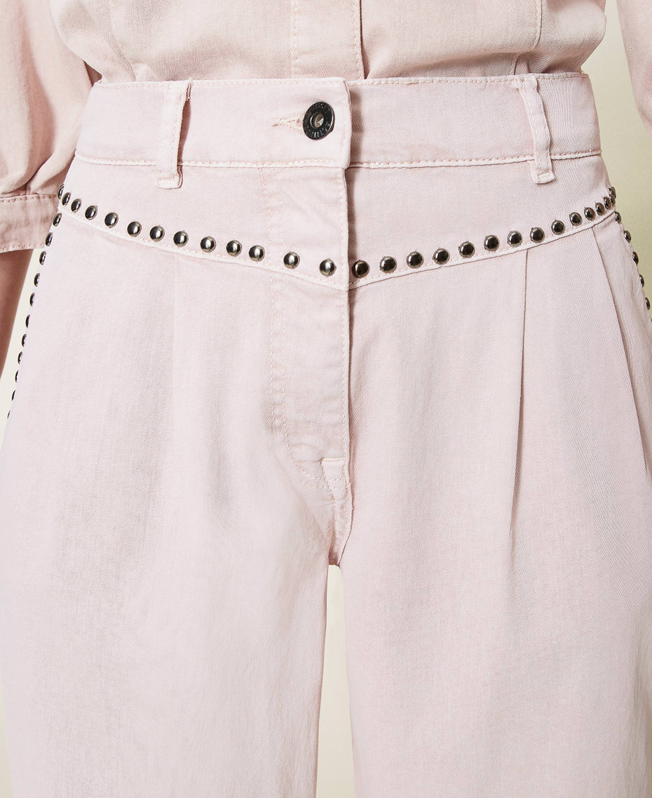 ‘Platinum’ trousers with studs Rosé Woman 212AP2530-05