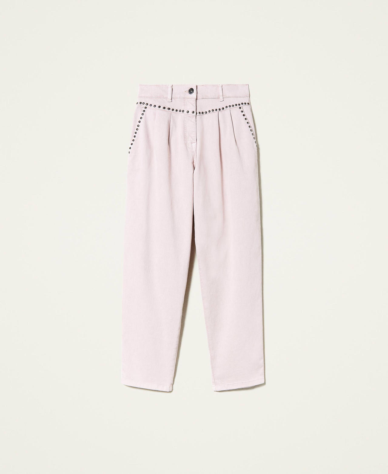 Pantaloni 'Platinum' con borchie Rosè Donna 212AP2530-0S