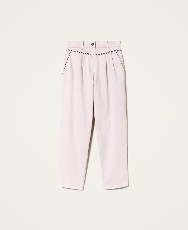 Pantaloni 'Platinum' con borchie Rosè Donna 212AP2530-0S