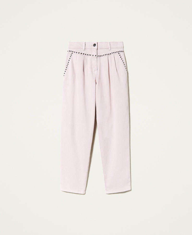 ‘Platinum’ trousers with studs Rosé Woman 212AP2530-0S