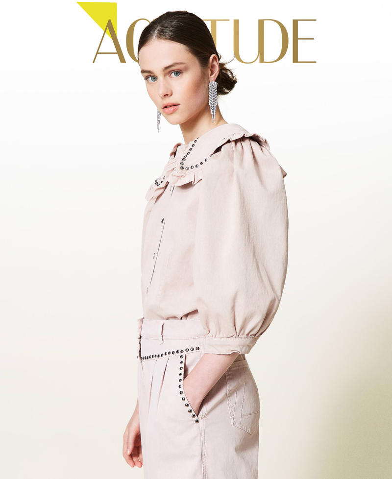 Camisa 'Platinum' con tachuelas Rosado Mujer 212AP2531-01