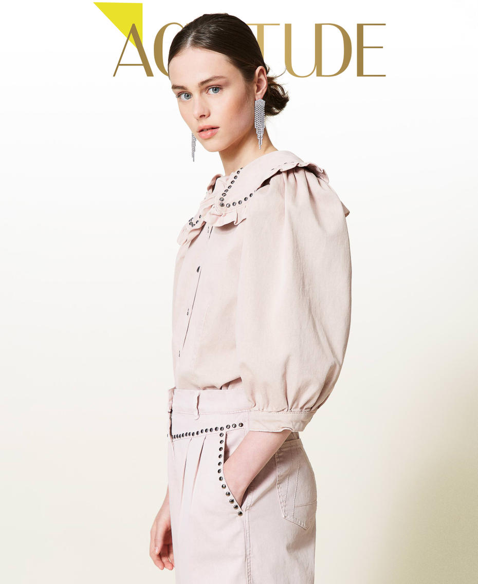 Camisa 'Platinum' con tachuelas Rosado Mujer 212AP2531-01