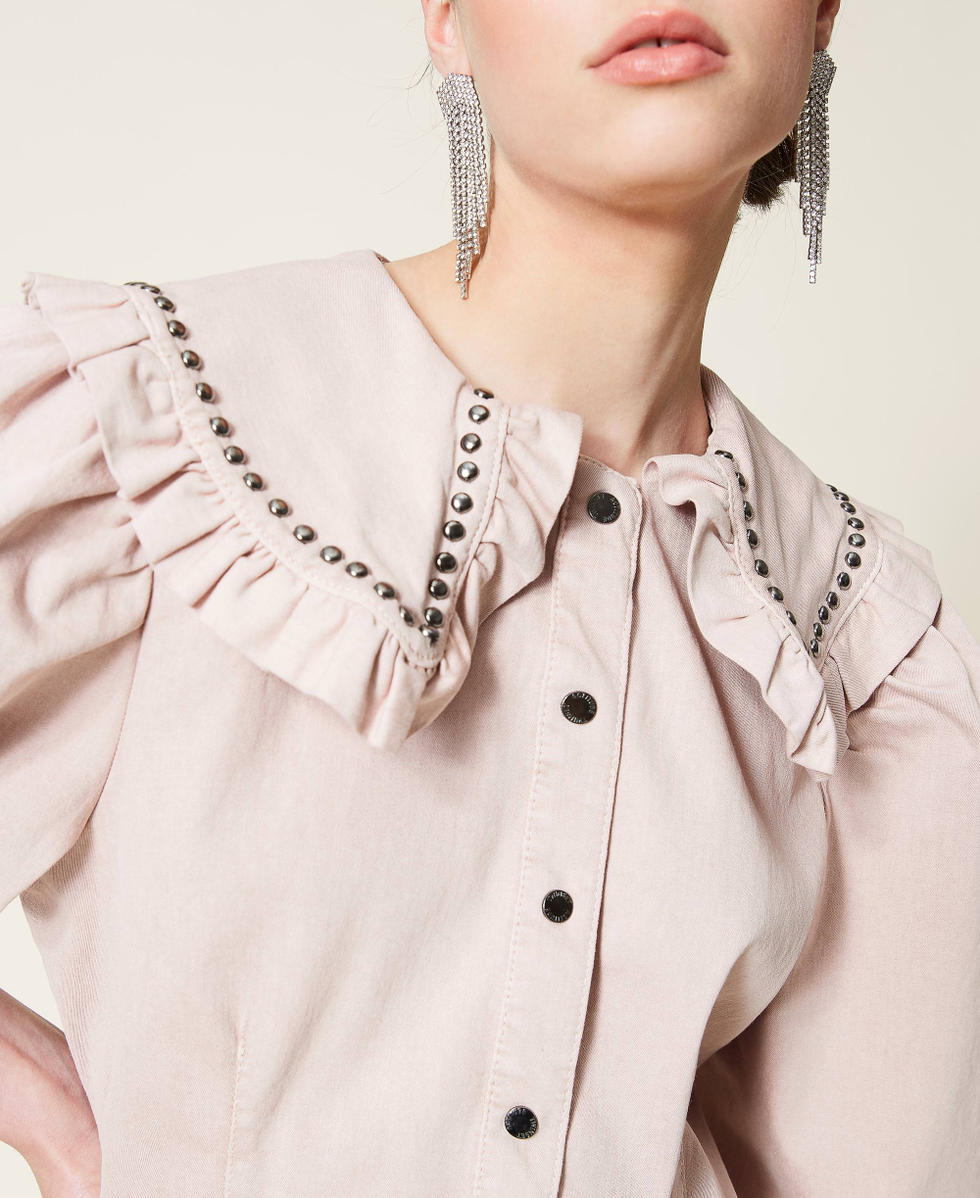 &lsquo;Platinum&rsquo; shirt with studs Ros&eacute; Woman 212AP2531-04