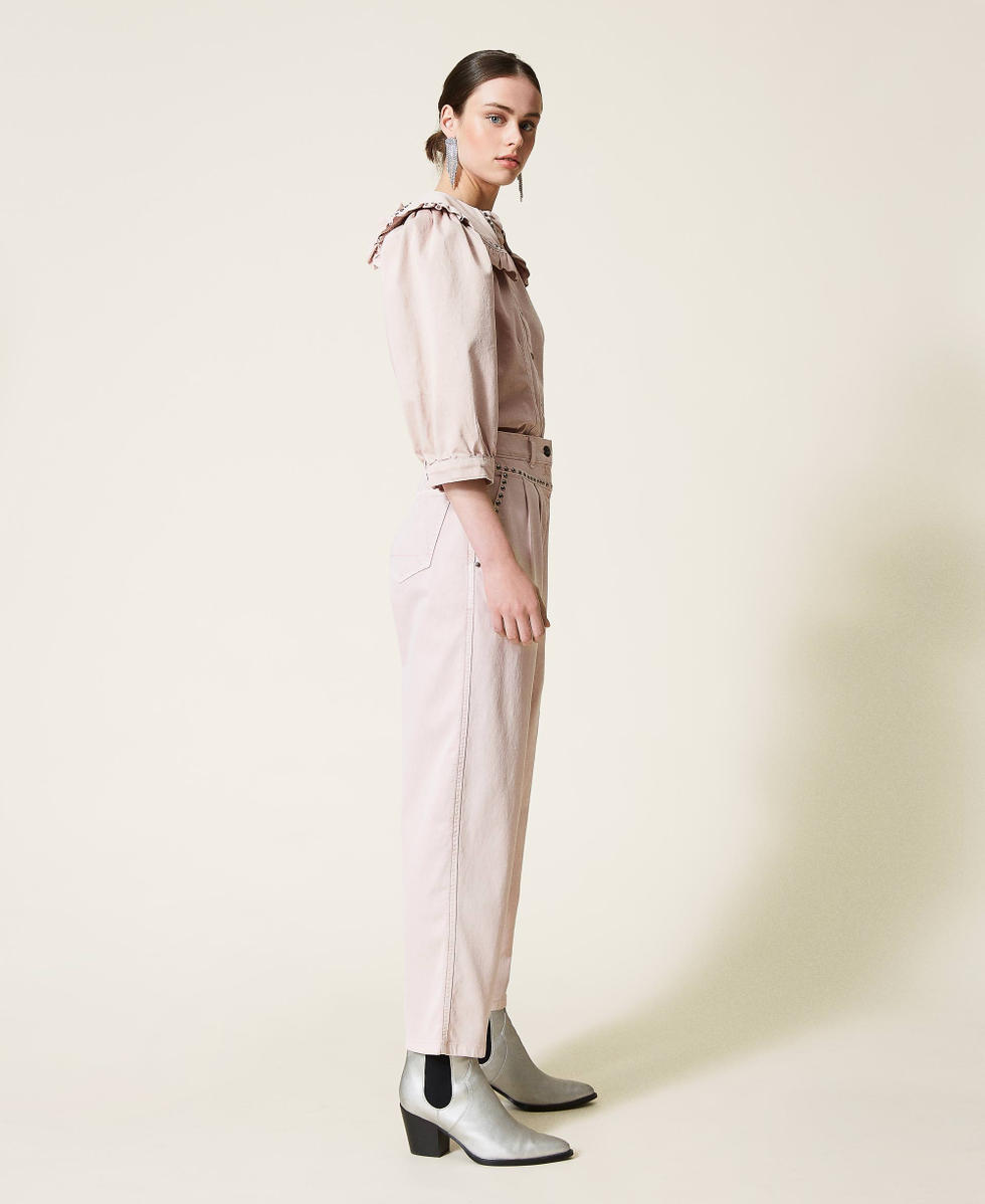 &lsquo;Platinum&rsquo; shirt with studs Ros&eacute; Woman 212AP2531-05