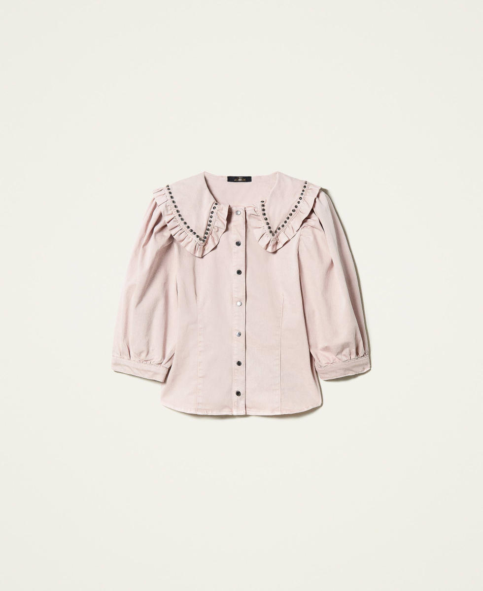 &lsquo;Platinum&rsquo; shirt with studs Ros&eacute; Woman 212AP2531-0S