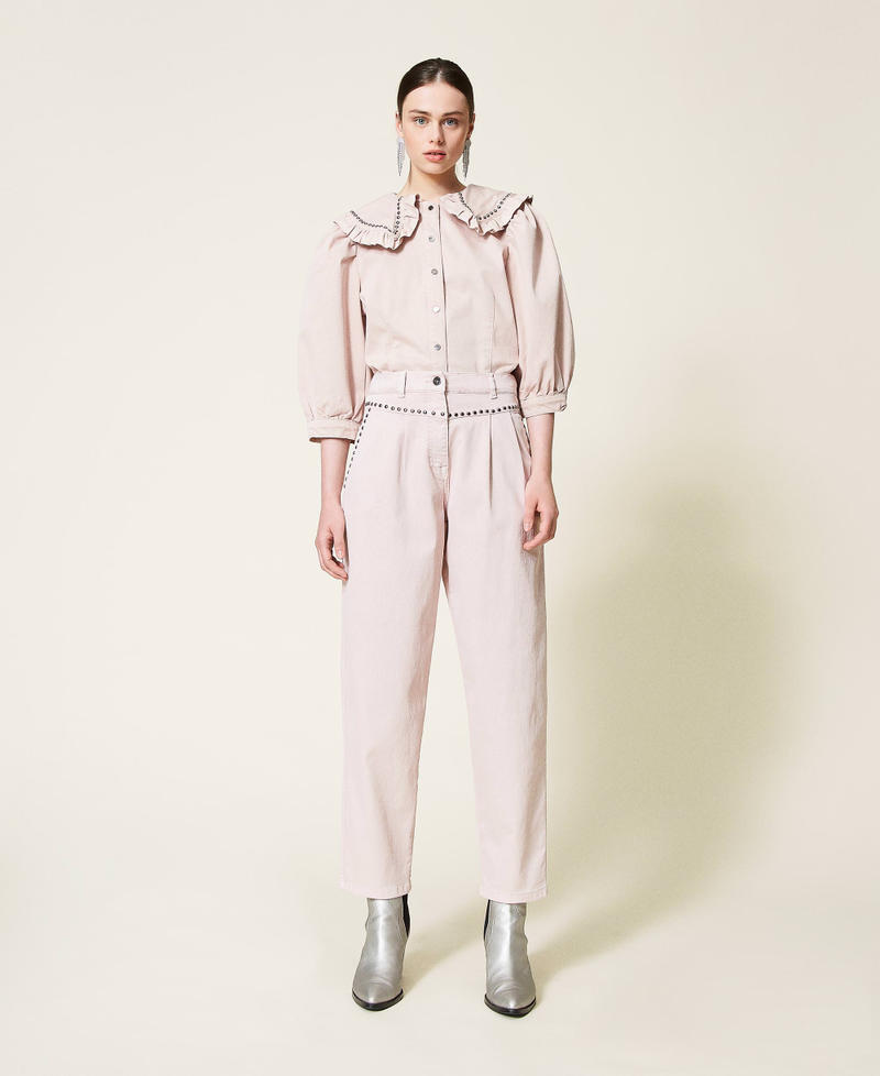 Camisa 'Platinum' con tachuelas Rosado Mujer 212AP2531-0T