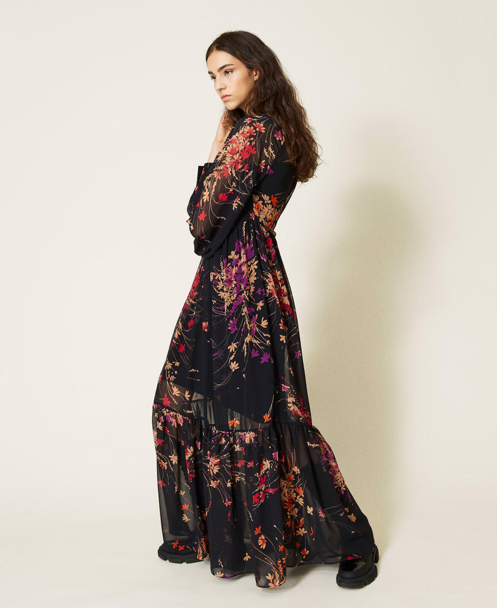 Floral print long dress new arrivals