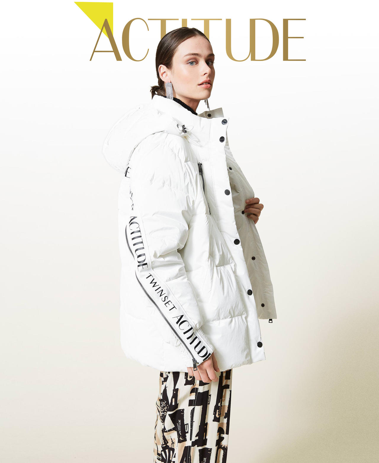 Puffer jacket with logo "Sea Salt&rdquo; White Woman 212AP2580-01