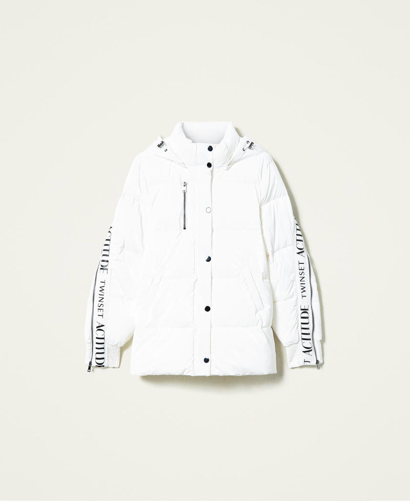 Puffer jacket with logo "Sea Salt” White Woman 212AP2580-0S