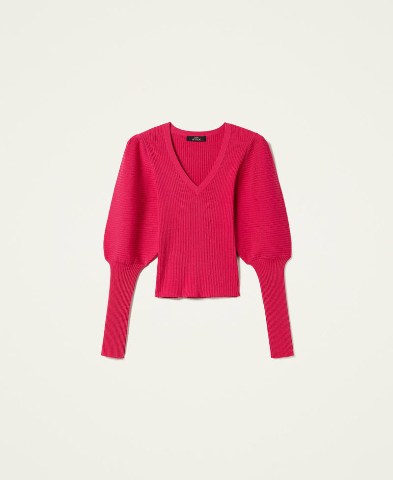 Maglia 'Garnet' con maniche a palloncino Purple Berry Donna 212AP3030-0S