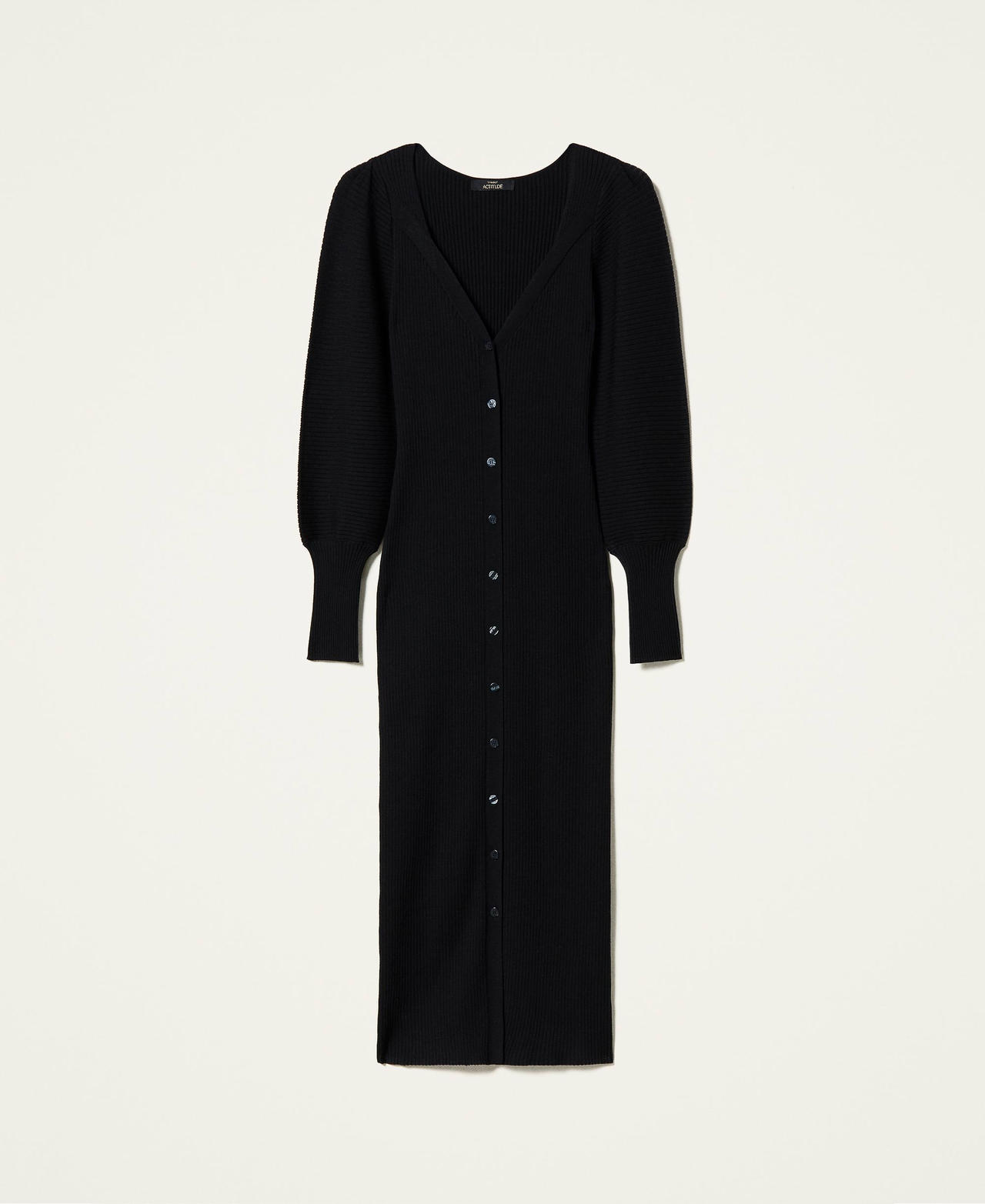 Платье Garnet с рукавами-буфами Черный женщина 212AP3032-0S