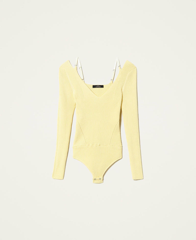 Gerippter Body „Lynx“ Light Yellow Frau 212AP3200-0S