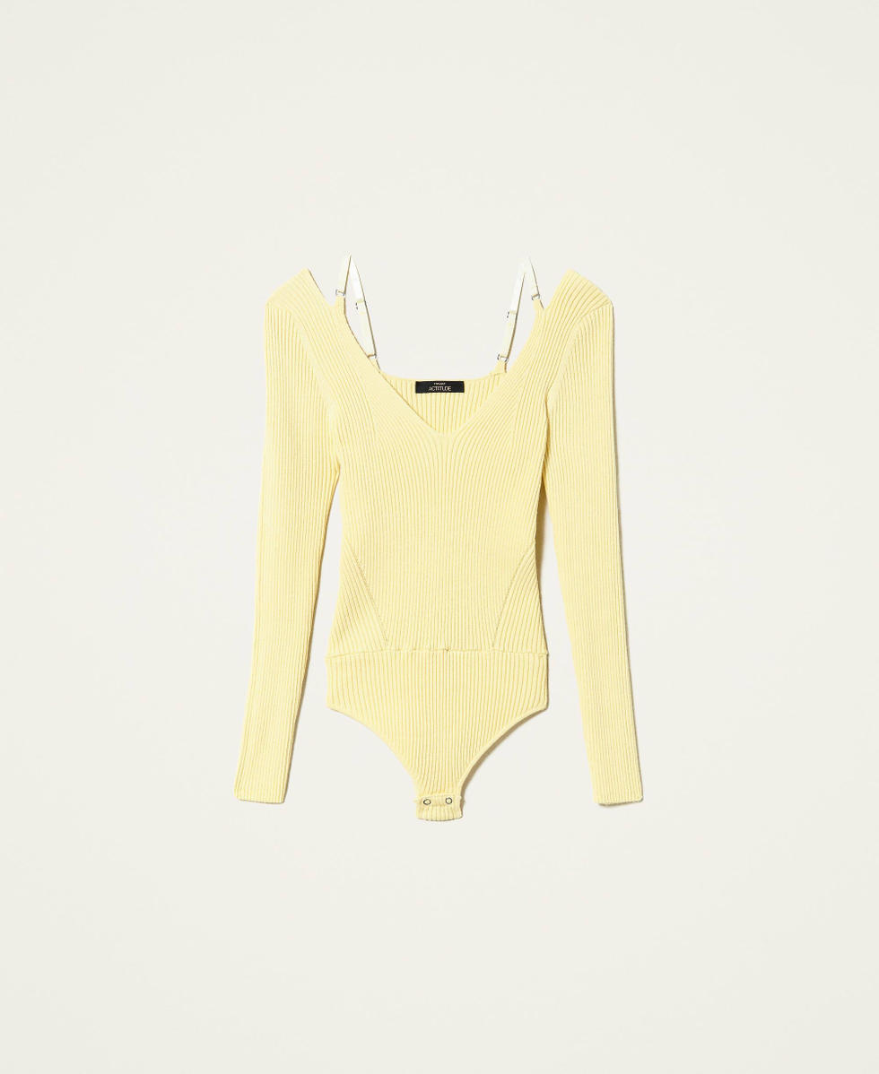 Body amarillo mujer hot sale