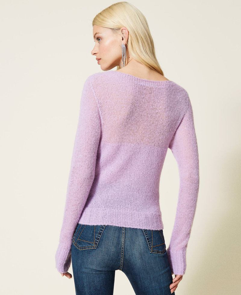 Pullover aus Alpakamischung „Sweet Lilac“-Violett Frau 212AP3241-05
