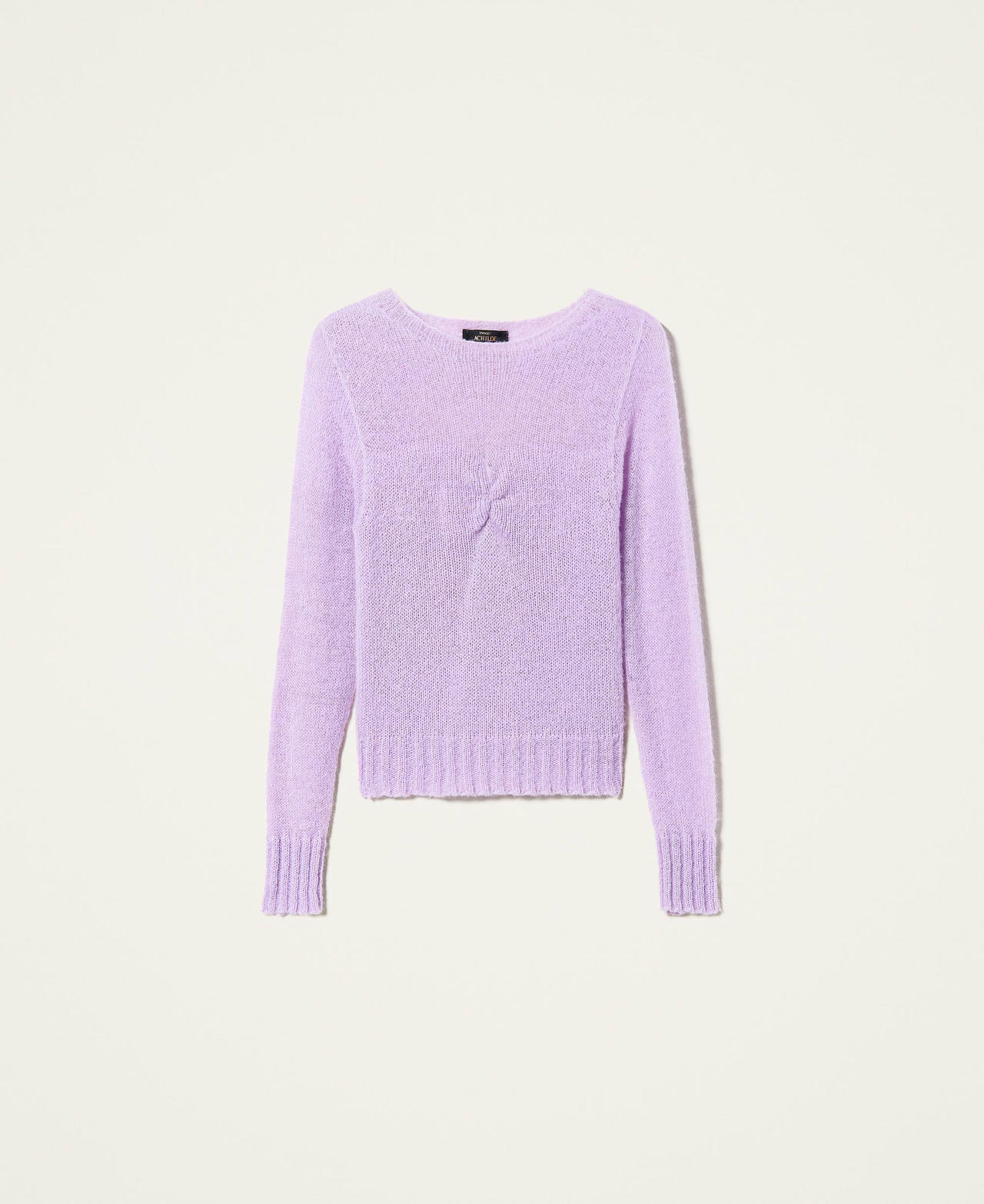 Pullover aus Alpakamischung „Sweet Lilac“-Violett Frau 212AP3241-0S