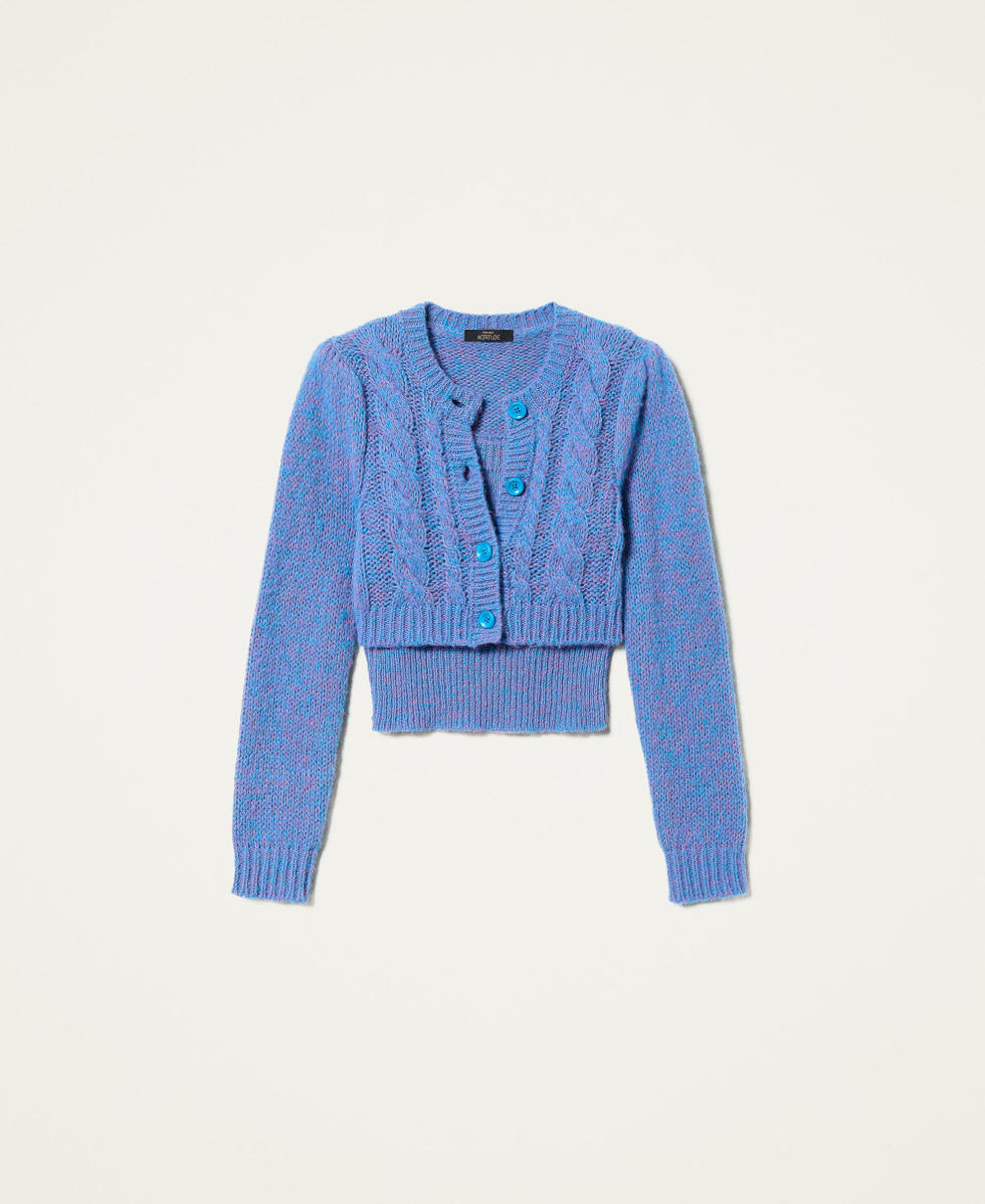 Celestine' top and cardigan twin-set Woman, Purple | TWINSET Celestine' top and cardigan twin-set Woman, Purple | TWINSET