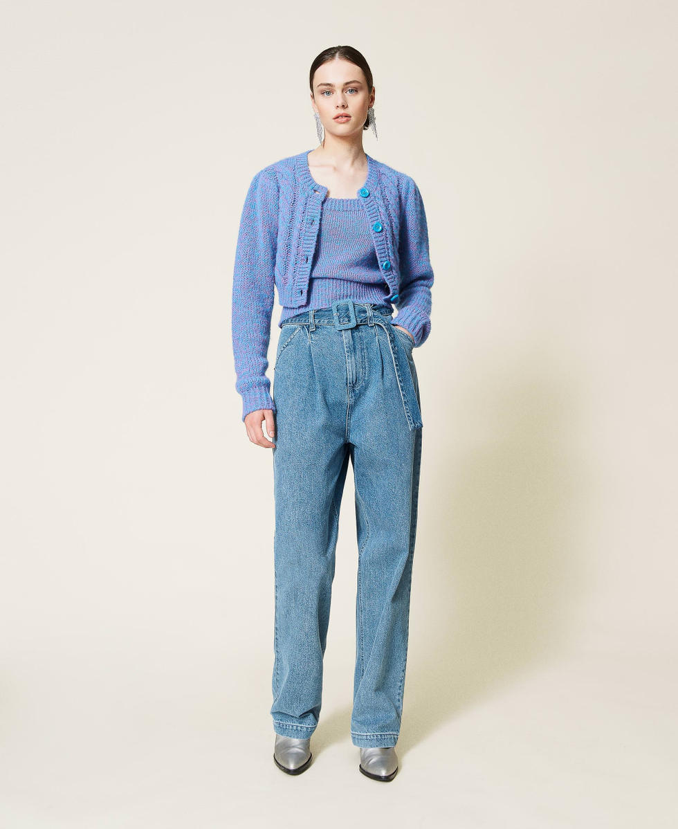 Celestine top and cardigan twin set Woman Purple TWINSET Milano