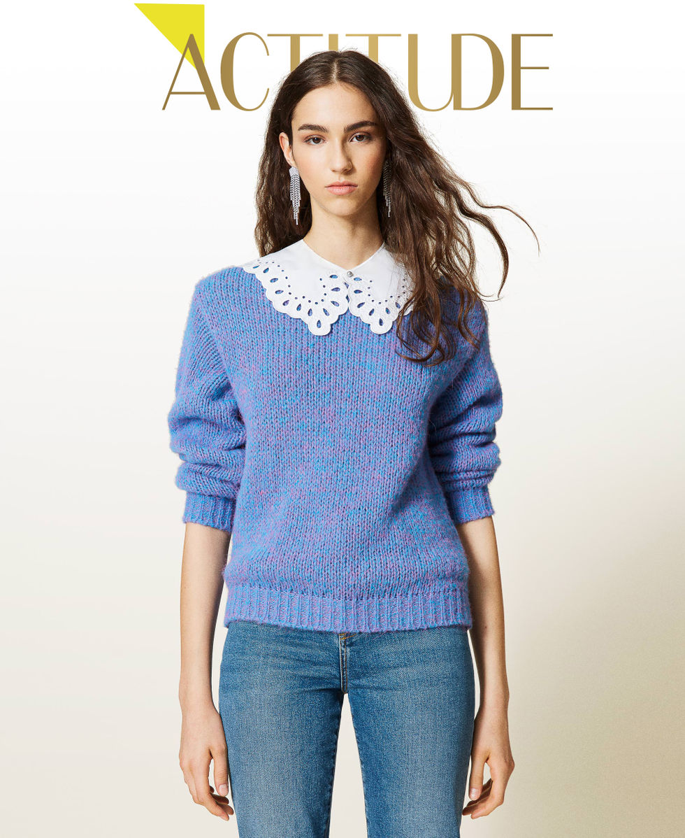 Jersey cuello camisero mujer 2025