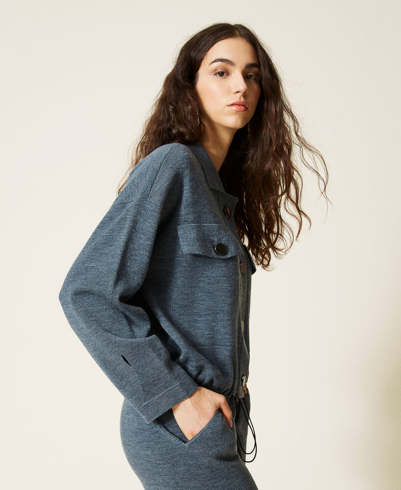 Wool blend jacket Melange Grey Woman 212AP3290-02