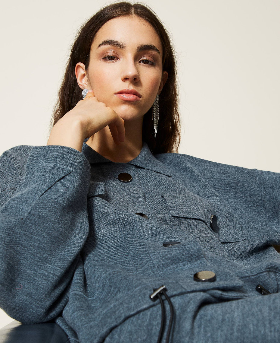 Giacca in misto lana Grigio M&eacute;lange Donna 212AP3290-04