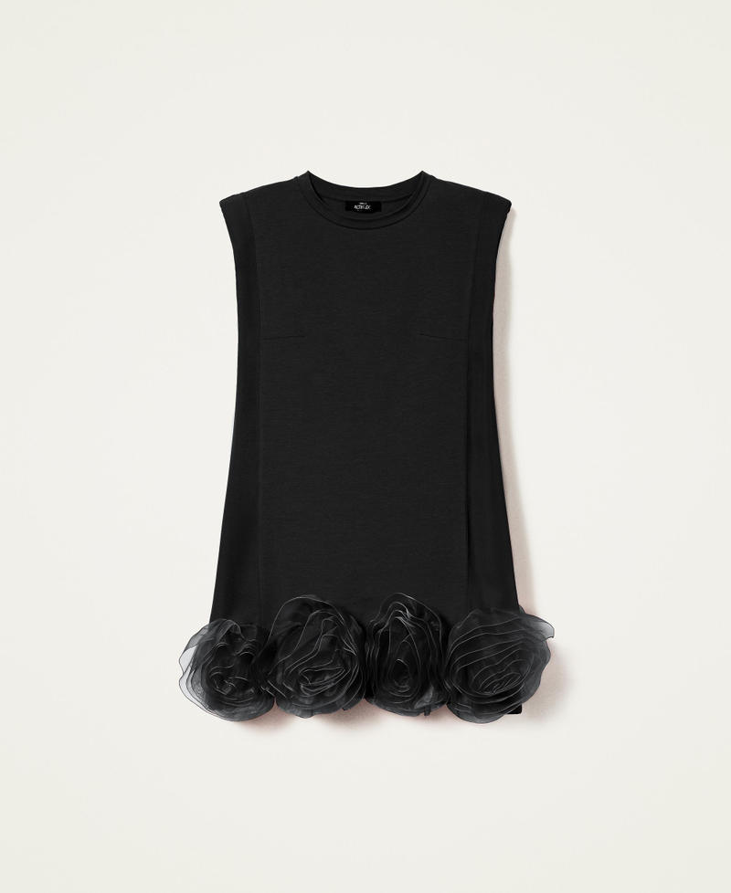 Dress with organza roses