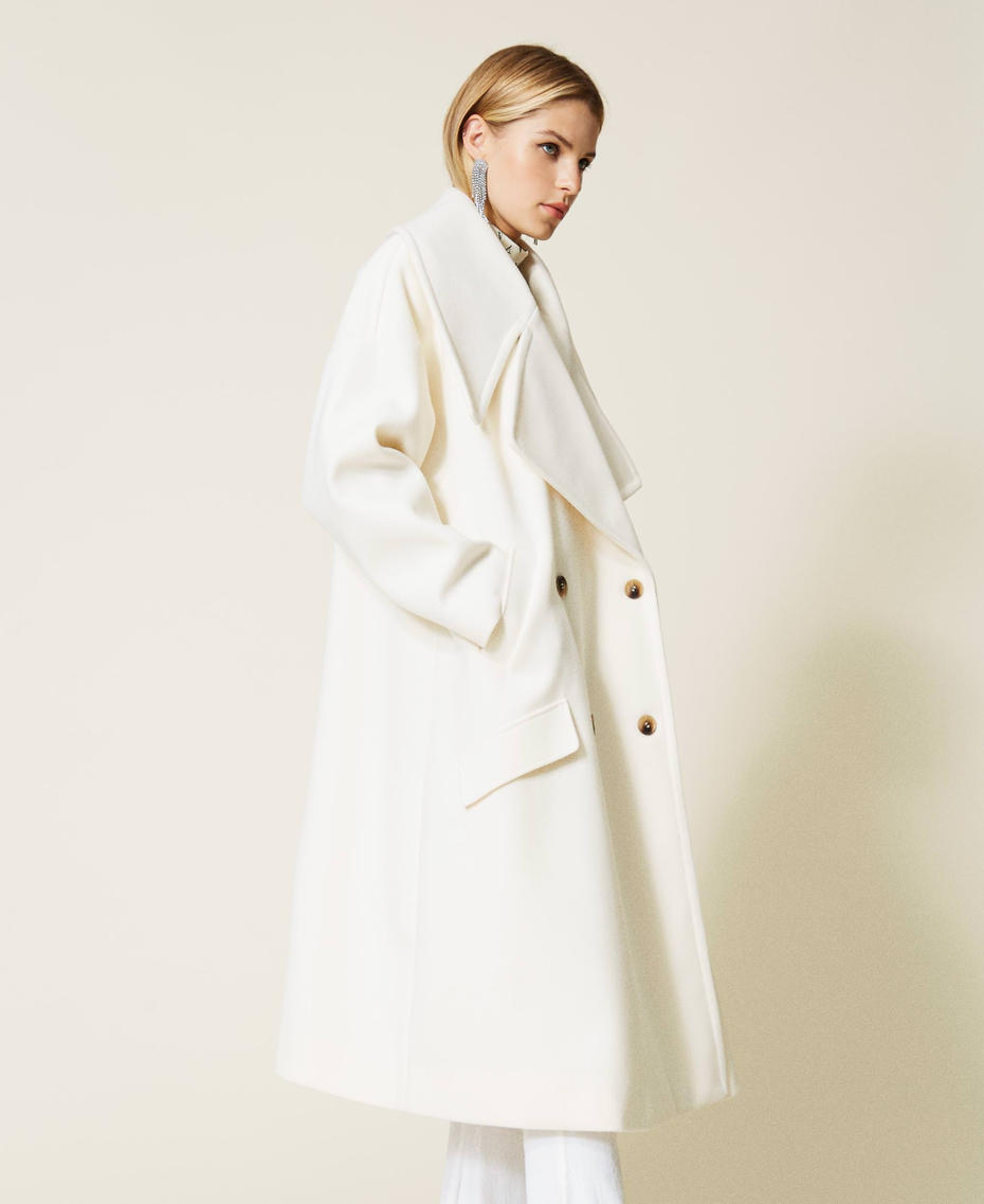 ‘Larimar’ wool cloth coat Mother Of Pearl Woman 212AT2062-03