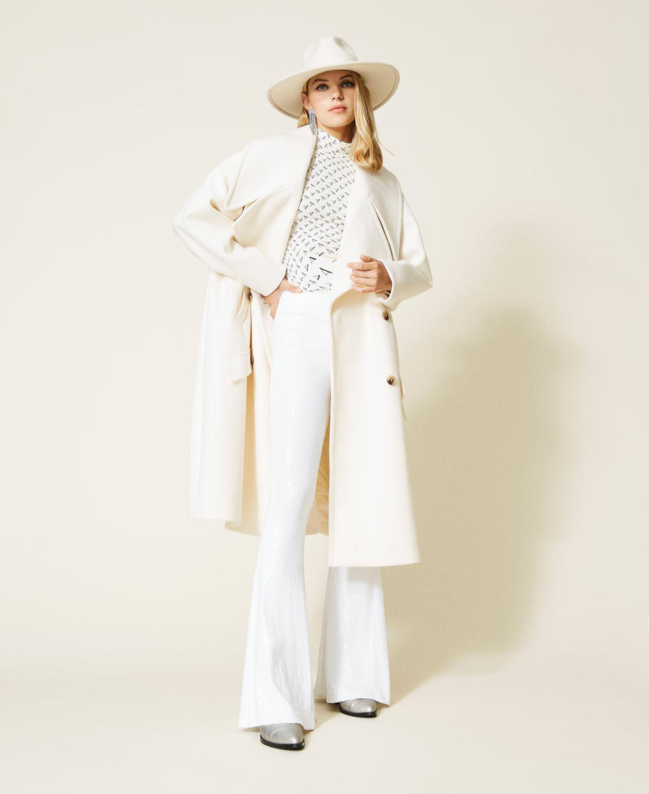 Cappotto 'Larimar' in panno Madreperla Donna 212AT2062-0T