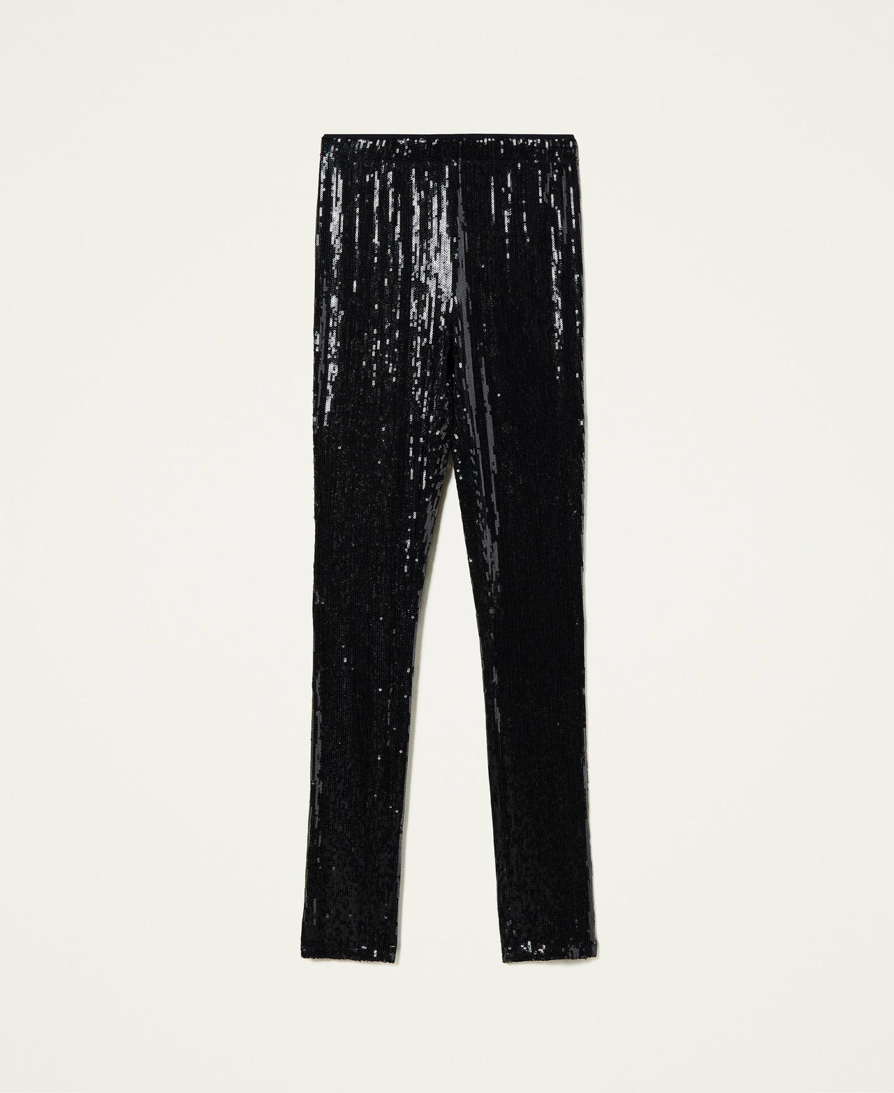 Leggings 'Titanium' in full paillettes Nero Donna 212AT2085-0S