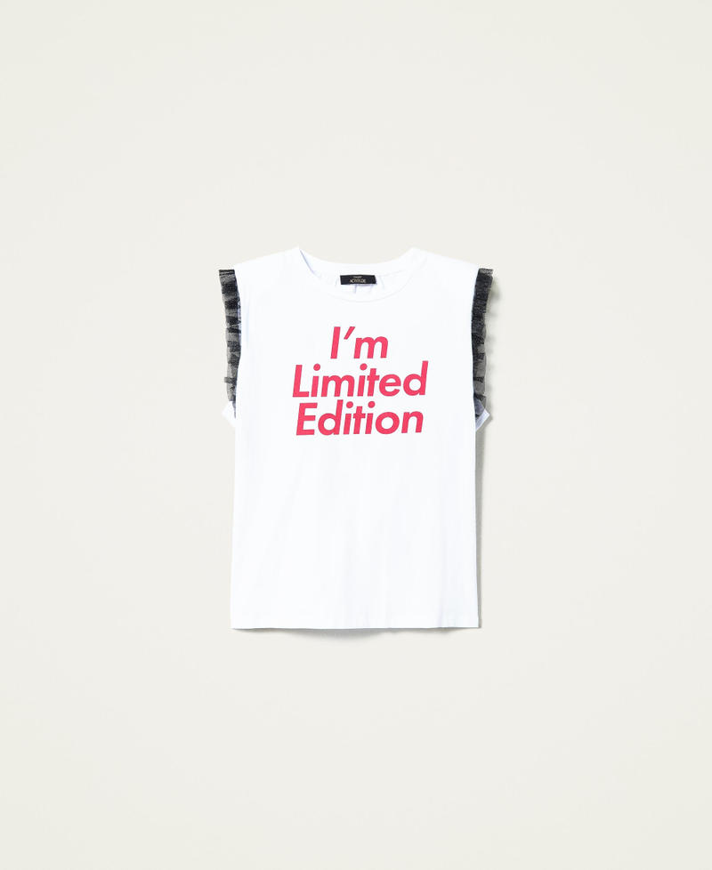 T-shirt « Amethyst » avec volant Blanc « Sea Salt » Femme 212AT2140-0S