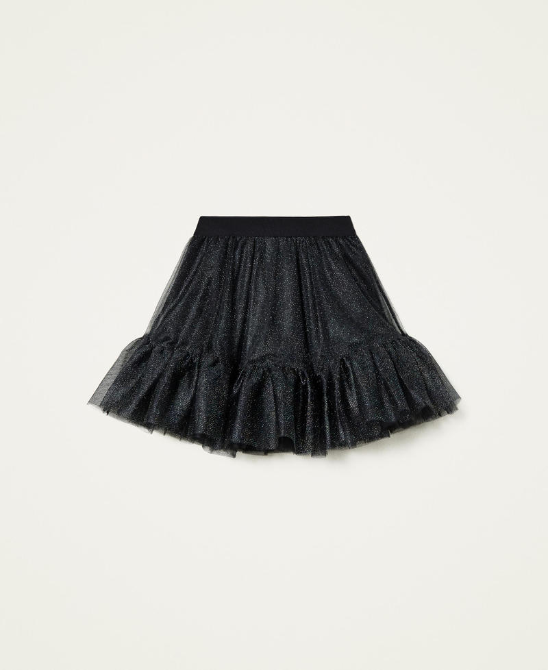 Gonna 'Amethyst' in tulle glitter Nero Donna 212AT2141-0S