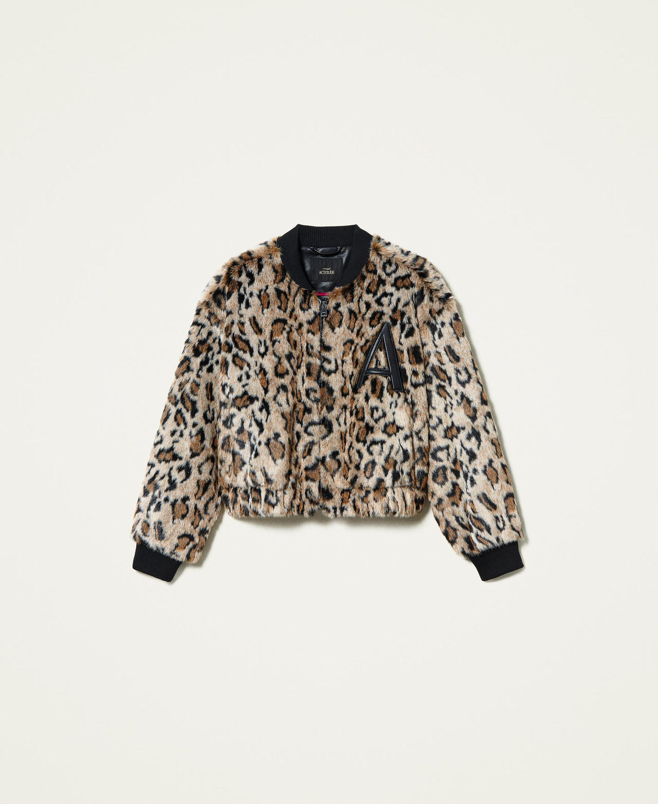 &lsquo;Amber&rsquo; animal print jacquard bomber jacket Jaguar Print Woman 212AT2170-0S