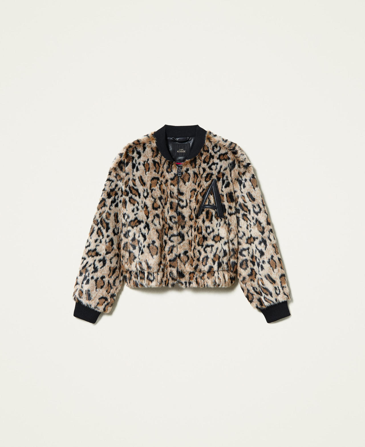 ‘Amber’ animal print jacquard bomber jacket Jaguar Print Woman 212AT2170-0S