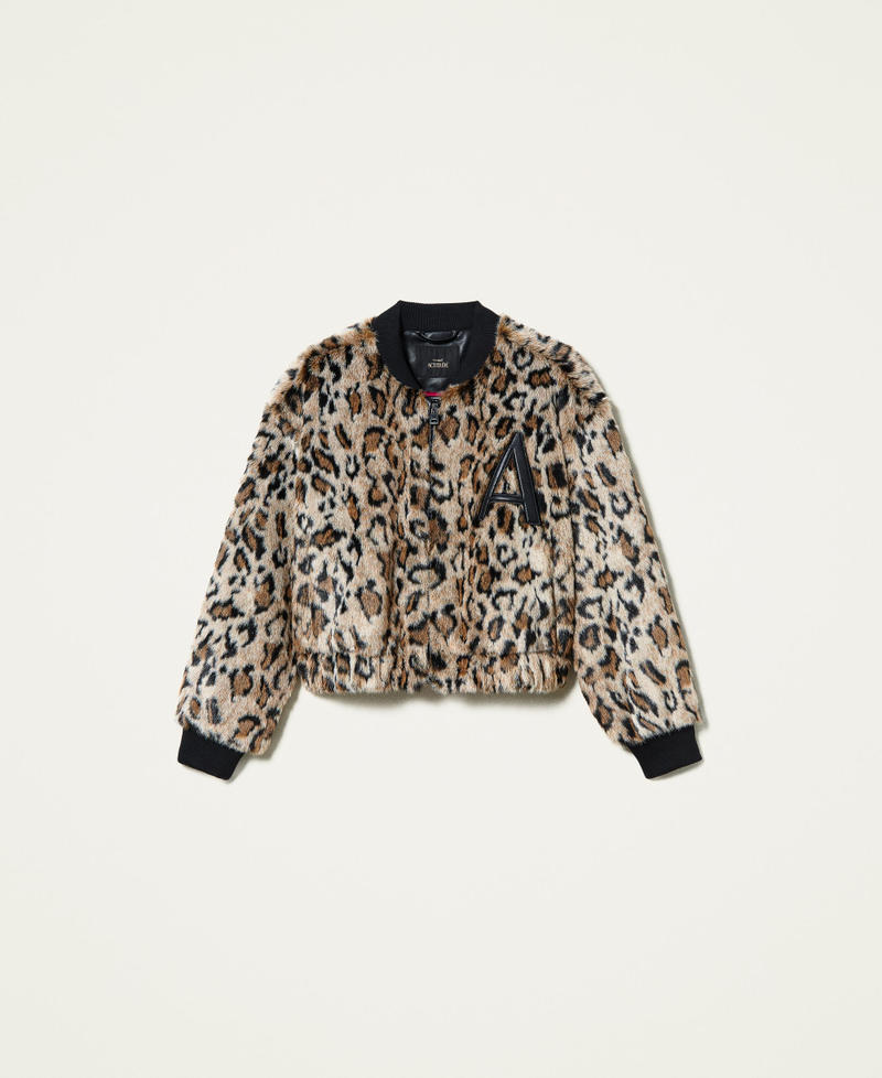 ‘Amber’ animal print jacquard bomber jacket Jaguar Print Woman 212AT2170-0S