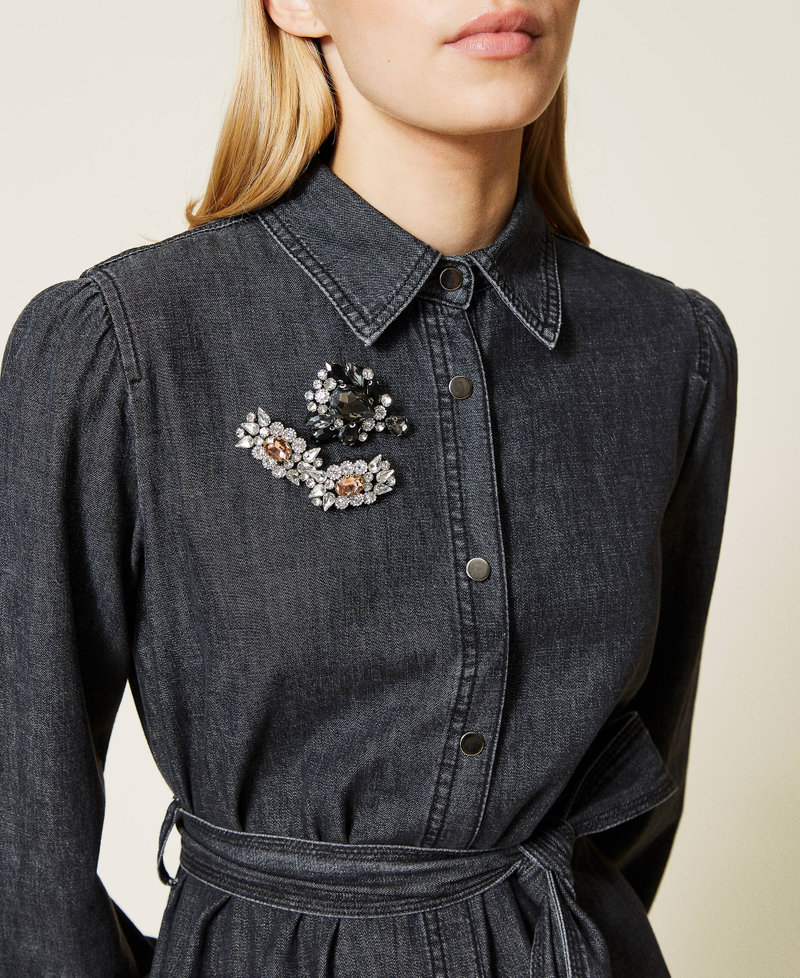 Abito lungo 'Diamond' in jeans Denim Nero Donna 212AT2182-05