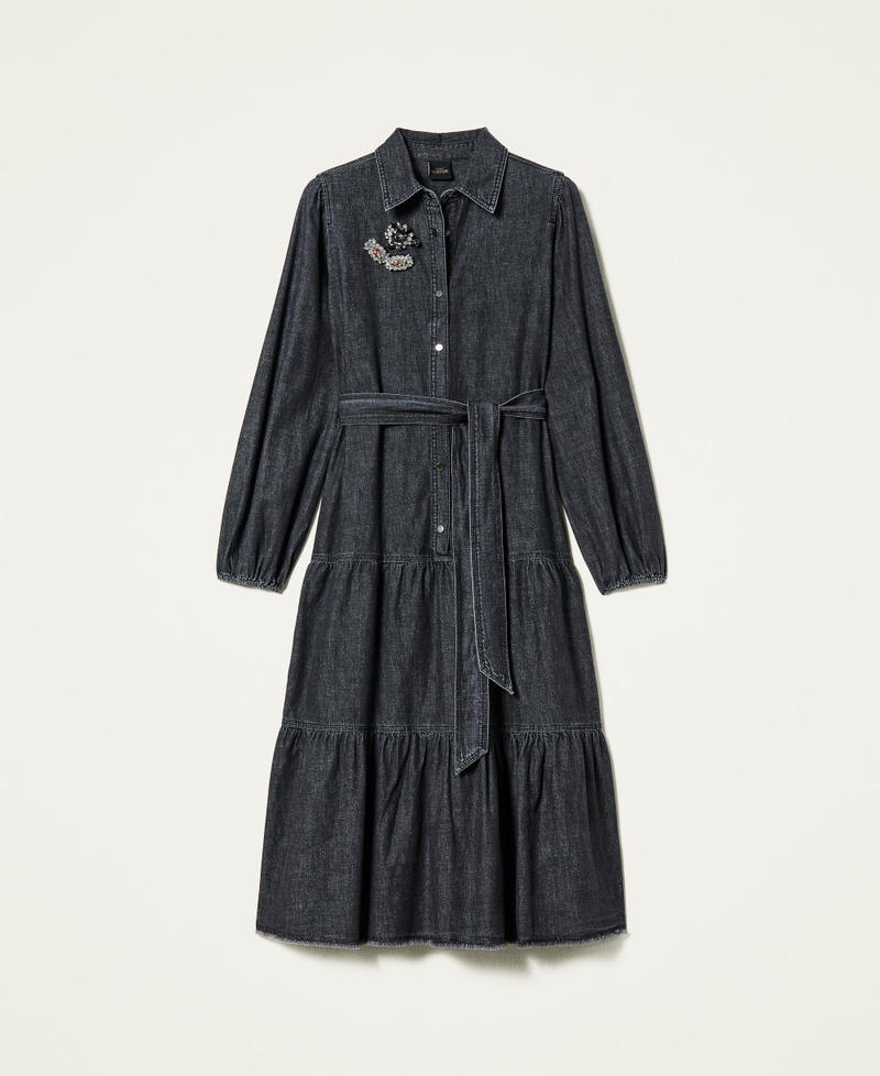 Abito lungo 'Diamond' in jeans Denim Nero Donna 212AT2182-0S