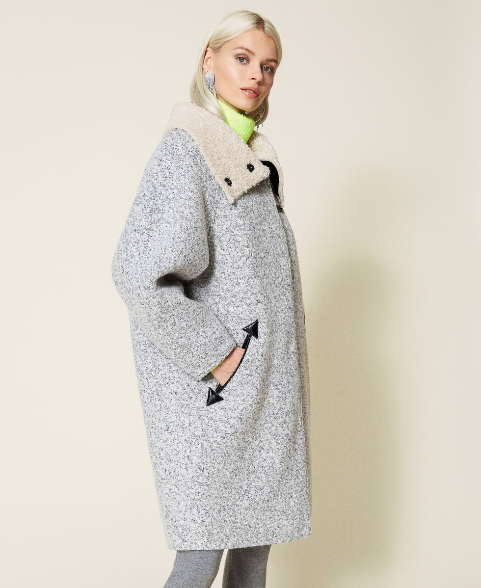 Gray boucle coat clearance