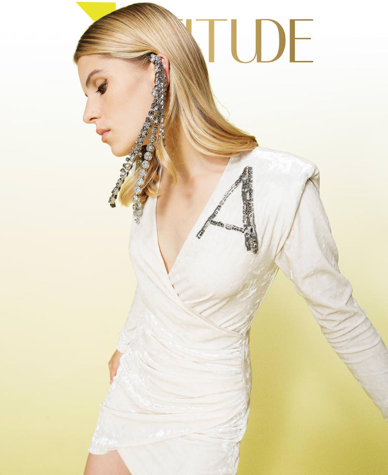 Бархатное платье Galena с нашивкой Перламутр женщина 212AT2350-01